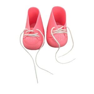 Cabbage Patch Doll Kids Oxford Pink Shoes Sneakers Tie Lace Shoes Pink Vintage